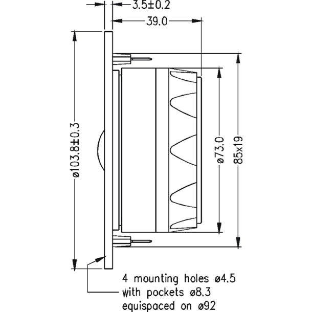 Seas H0881-06 - 27TFFC - Prestige tweeter
