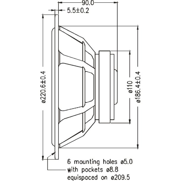 Seas H1288-08 - CA22RNX - Prestige woofer
