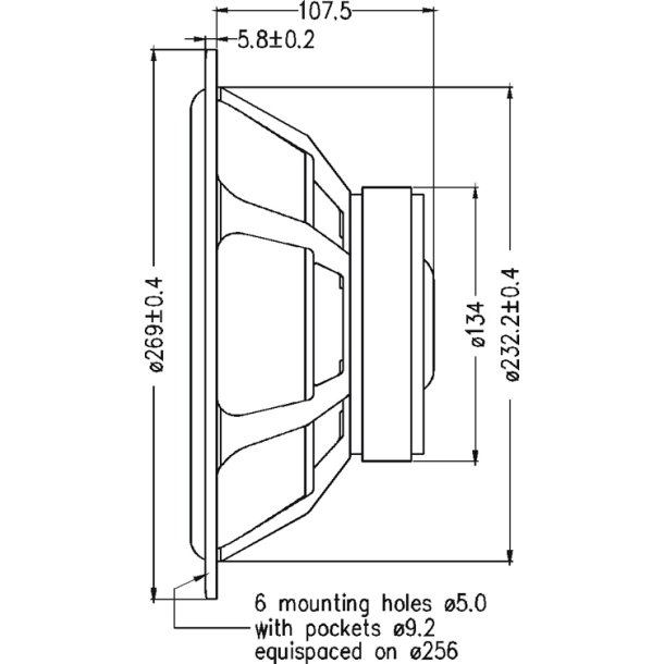 Seas H1209-08 - L26RFX/P - Prestige woofer