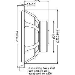 Seas H1305-08 - CA26RFX - Prestige woofer
