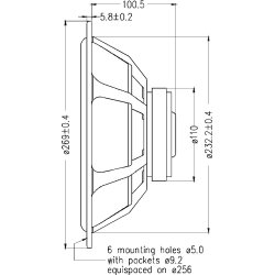 Seas H1316-08 - CA26RE4X - Prestige woofer