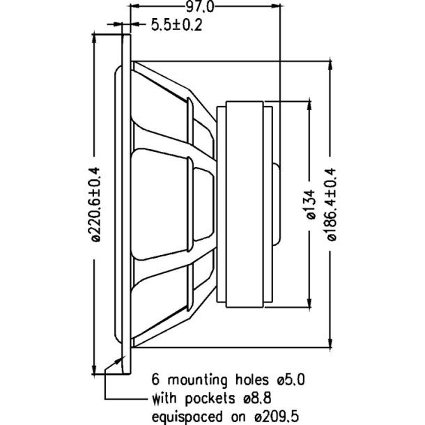 Seas H1471-08 - CA22RNY - Prestige woofer