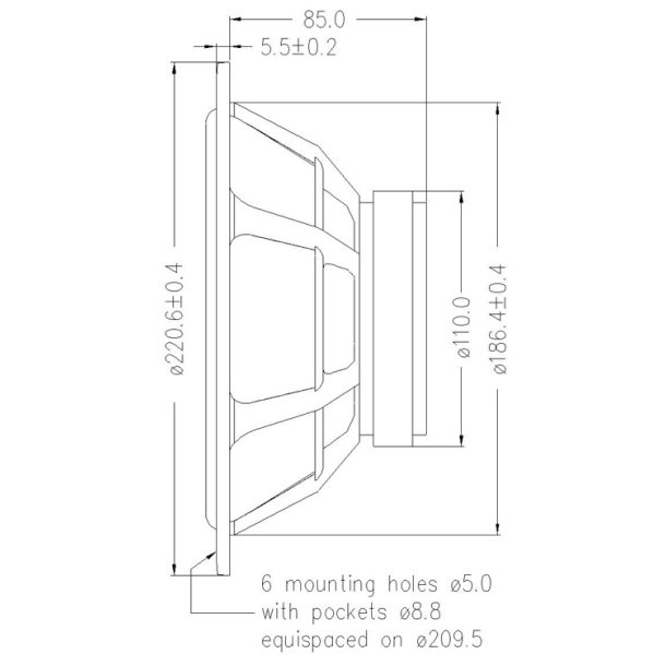 Seas H1597-08 - FA22RCZ - Prestige full range