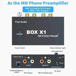 Fosi Audio BOX X1 Phono forforst�rker til MM pladespiller