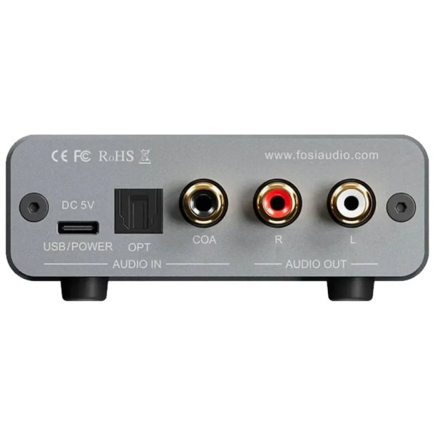 Fosi Audio K5PRO Gaming mini DAC-forst�rker til PS5/PC/MAC, USB-C/Optisk/Koaksial til 3,5 mm/RCA