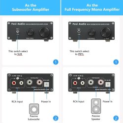 Fosi Audio TB10D stereo forst�rker 2x 300W, 4 Ohm