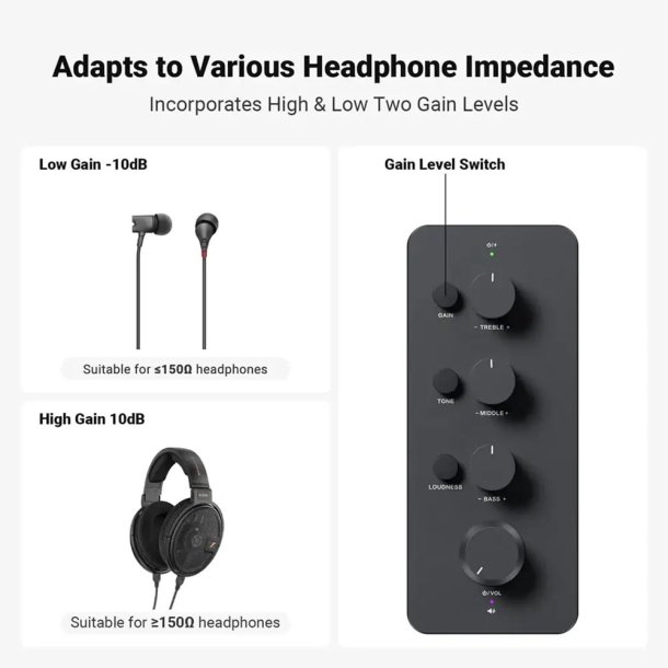 Fosi Audio SK01 Hovedtelefonforst�rker - Equalizer - forforst�rker