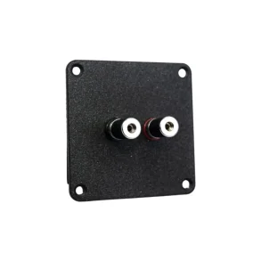 Jantzen Audio Terminalplade pulver lakeret med  silver satin carbon terminaler