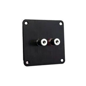 Jantzen Audio Terminalplade sort anodized med silver satin terminaler