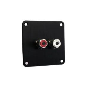 Jantzen Audio Terminalplade sort anodized med silver satin terminaler